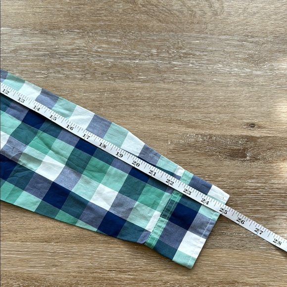 Abercrombie & Fitch Size S Green and Blue Plaid Casual Shirt Long Sleeve - Picture 5 of 7
